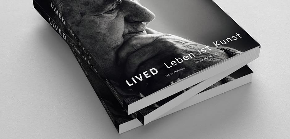 Buchcover LIVED, Leben ist Kunst das Buch von Althammer Studios Buchgestaltung